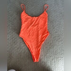 Bright Orange Kids One Piece Bodysuit